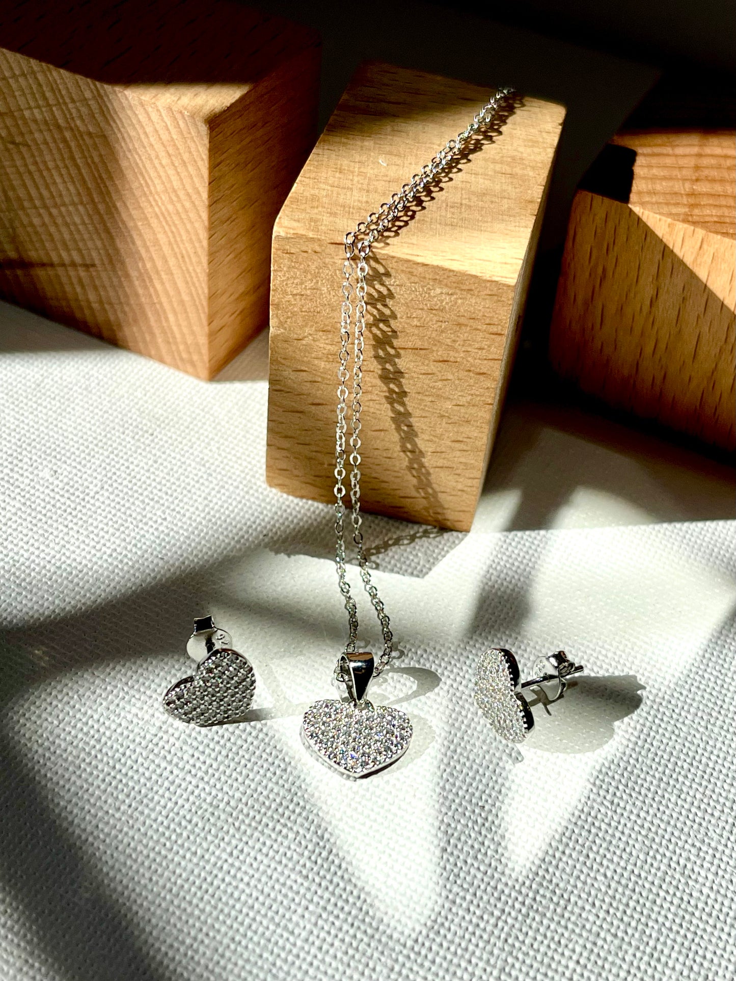 Set Zircones Corazón